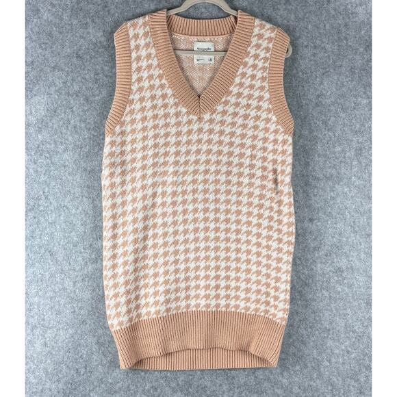 Abercrombie & Fitch Dresses & Skirts - Abercrombie Fitch Houndstooth Sweater Vest Dress Womens Medium Retro Academia